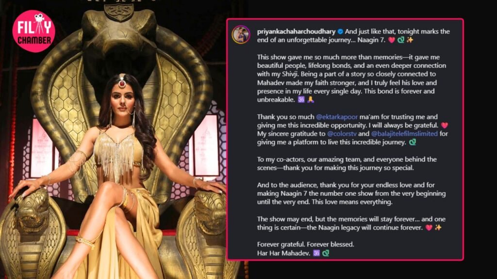 Priyanka Chahar Choudhary heartfelt note for Naagin 7